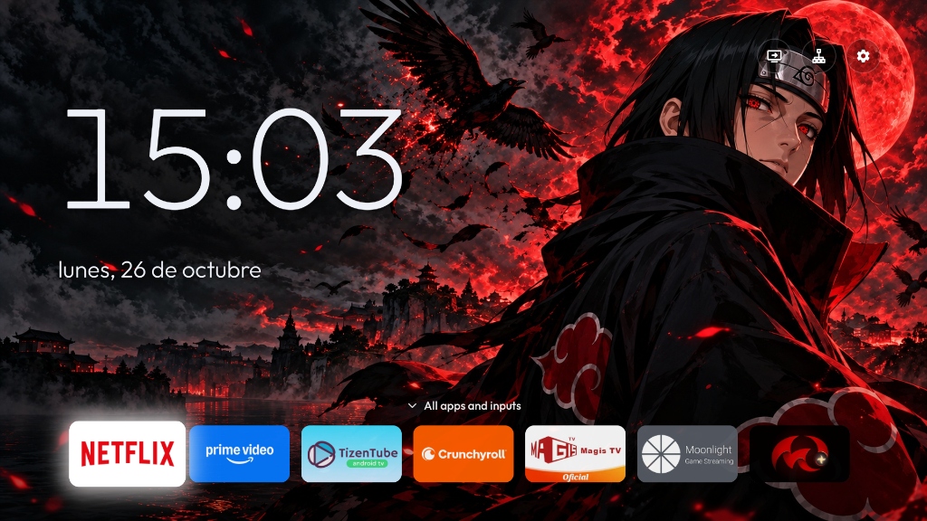 Smart TV Personalizado Tema Itachi Akatsuki